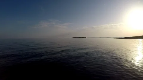 Calm sea at sunset Stock Footage 89323072