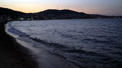 Calm sea at sunset Vidéo 126605840