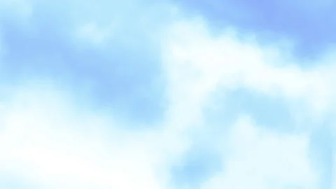 Calm sky backdrop. Tranquil pastel sky with drifting watercolor cloud imagery Stock Footage 339241731