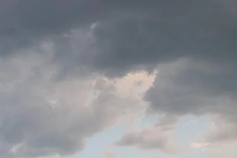 Calm sky with soft cloud edges. Drone surveys tranquil scene with gentle cl.. Stock Photos