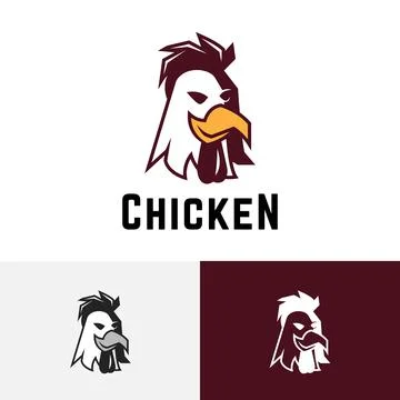 Calm Smiling Eagle Falcon Hawk Head Circle Logo Stock Illustration