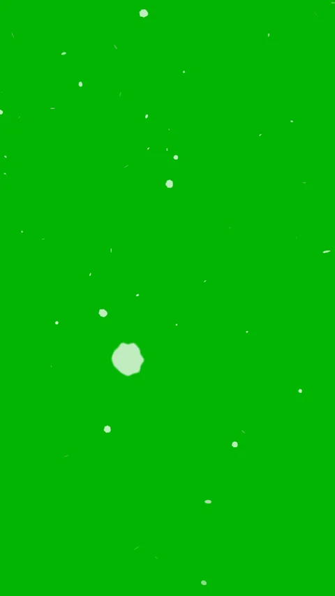 Calm Snow falling partials isolated on green screen video Stock Footage 293502994