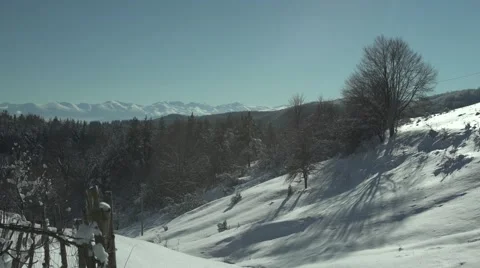 Calm Snowy Mountains Stock Footage 59770671