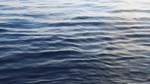 Calm surface of a blue sea - slow motion background. Stock Footage 77366080
