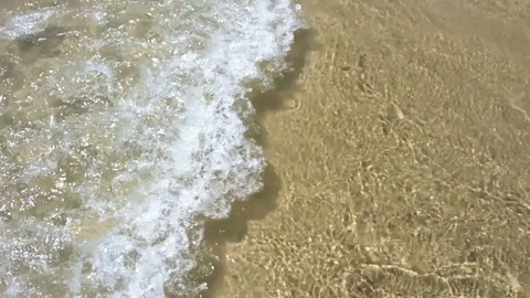 Calm tide in slow motion. Waves on the beach. Floripa, Brazil Stock Footage 104268514