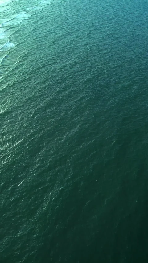 Calm turquoise ocean horizon beneath a clear blue sky with gentle waves Stock Footage 341993445