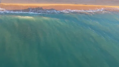 Calm turquoise sea surface texture captured from aerial drone Stock Footage 325720191