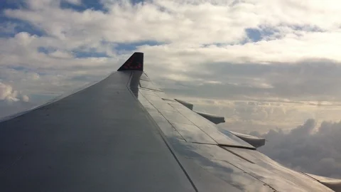 Calm view from plane flying Video stock 111036905