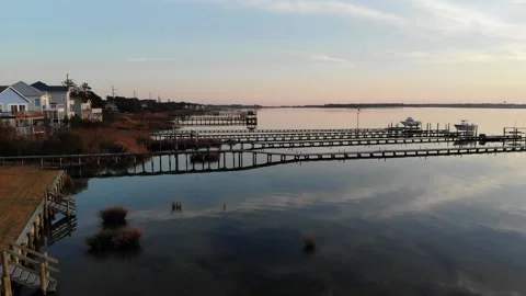 Calm Water Docks Stock Footage 255097765