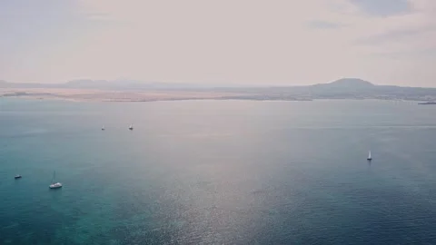 Calm waters and distant shores create a serene escape Stock Footage 307643238