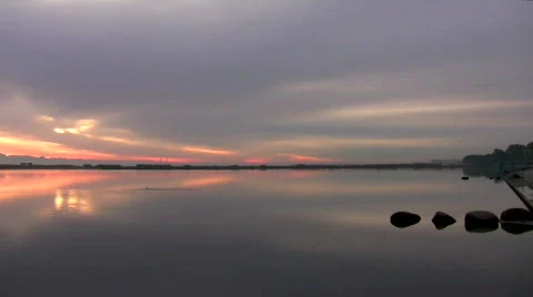 Calm waters at dawn Video stock 544727