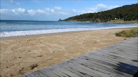 Calm Waters in Lorne Stock Footage 53373832