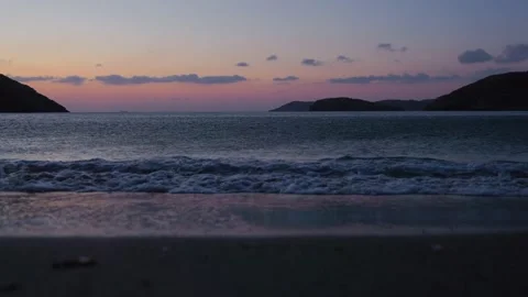 Calm waves on the beach Stock Footage 165176134