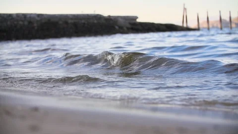 Calm waves on beach Gulf of Mexico Video stock 97537149