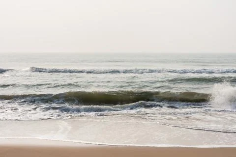 Calm waves on beach Foto stock