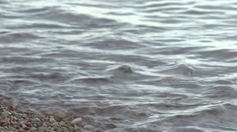 Calm waves at the evening Stock Footage 11439752