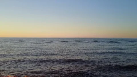 Calm Waves In Northumberland Strait, Nova Scotia. Serene Scene. Stock Footage 85861237