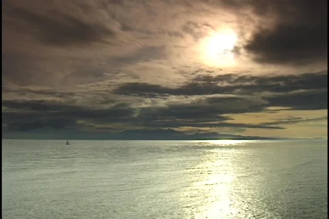 Calm waves roll gently toward shore. Stock Footage