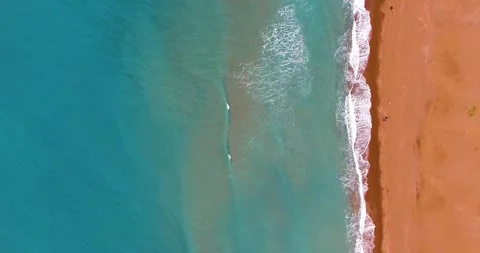 Calm Waves on Sandy Beach Stock Footage 149877005