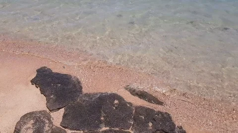 Calm waves by the sea Stock Footage 121764837