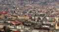 Calm western European town, Austrian Innsbruck city, aerial view HD Footage