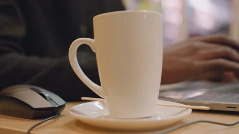 Calm workspace with tools present. Serene office scene with writing equipment Stock-Footage 345167829