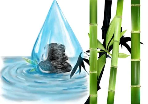 Calm of zen Stock Illustration