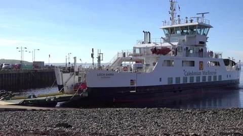 CalMac ferries at Largs on the River Clyde in Scotland Stock Footage 74552791