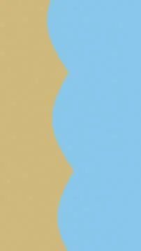 A calming abstract composition pairs warm sand and cool azure with flowing .. Ilustração Stock