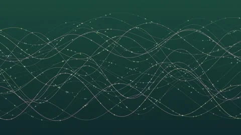 Calming abstract patterns flow across a tranquil teal background Video stock 327338693