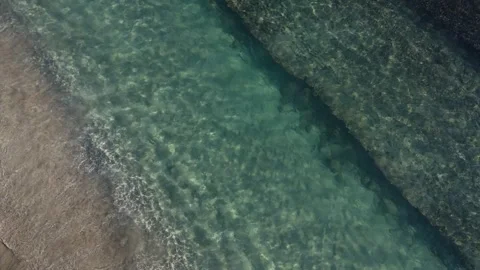 Calming crashing waves beach clear waters - St Kitts Shipwreck Stock Footage 325752263