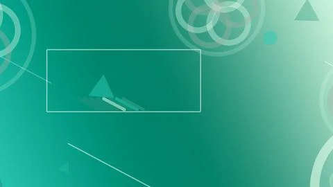 A calming green abstract background with flowing network lines, glowing cir.. Stock Illustration