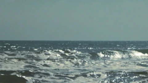Calming Ocean Waves During Day Stock Footage 61218007