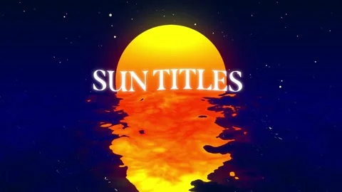 Calming Sun And Moon Titles Stock After Effects