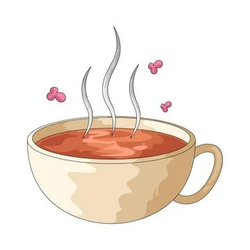 Calming tea illustration Stock Illustration