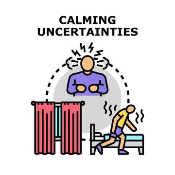 Calming uncertainties while experiencing stress and anxiety Stock Illustration