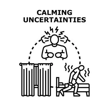 Calming uncertainties while experiencing stress and anxiety Stock Illustration