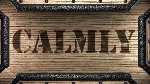 Calmly on wooden stamp Видео 8648043