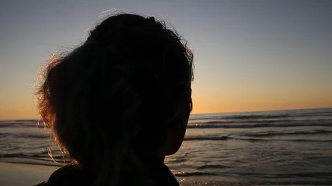 Calmness watching the Waves Stock Footage 123200339