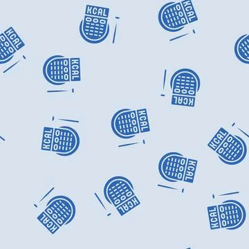 Caloric intake obesity overweight glyph seamless pattern Stock Illustration