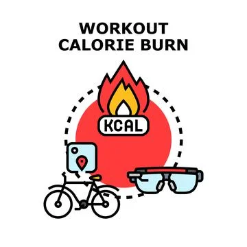 Calorie burn workout tracking using digital device Ilustración de archivo