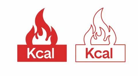 Calorie Burning Icon Set. Stock Illustration