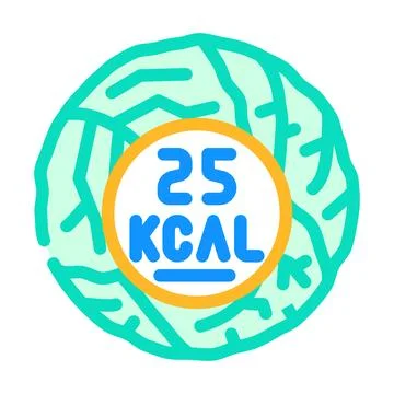 Calorie cabbage color icon vector illustration Ilustración de archivo