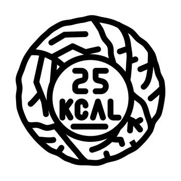 Calorie cabbage line icon vector illustration Ilustración de archivo