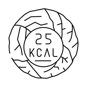 Calorie cabbage line icon vector illustration Ilustración de archivo