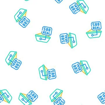 Calorie content of peanut butter vector seamless pattern Stock Illustration