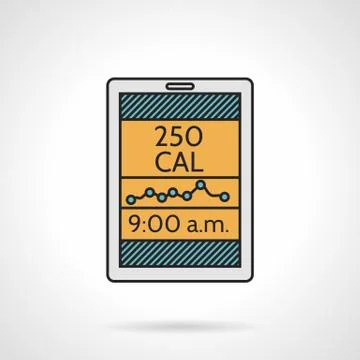 Calorie counter flat vector icon Stock Illustration