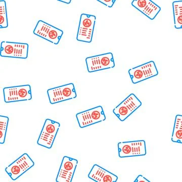 Calorie counter phone app vector seamless pattern Stock Illustration
