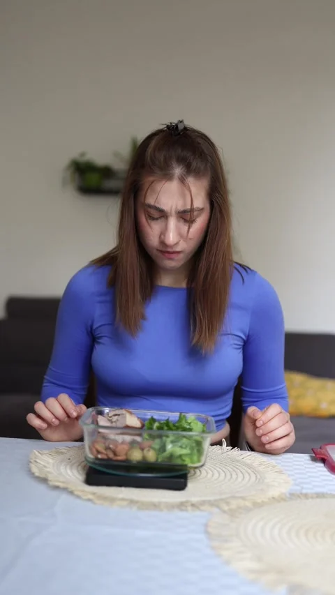 Calorie counting leads to skipping a meal Stock Footage 339855697