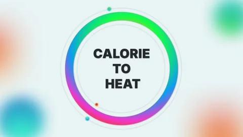 Calorie to Heat text animation on light gradient medical background Stock Footage 314422969